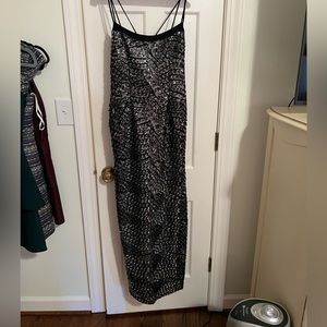 Aidan Mattox Black beaded formal dress